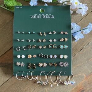 Wild Fable Multi Pack Stud & Hoop Earrings Set Gold Silver Boho